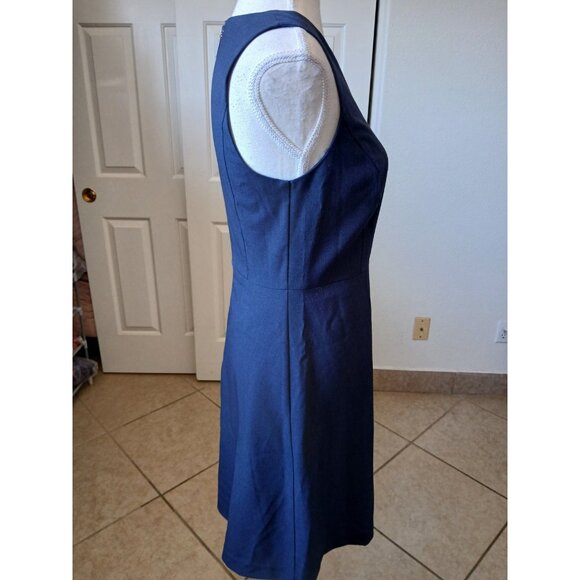 $79 Kensie Women's Blue Sleeveless Split‎ V-Neck A-Line Mini Dress Size XS - Picture 3 of 15